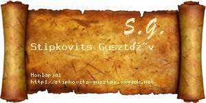 Stipkovits Gusztáv névjegykártya