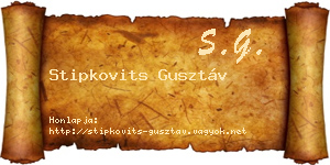 Stipkovits Gusztáv névjegykártya
