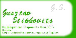 gusztav stipkovits business card